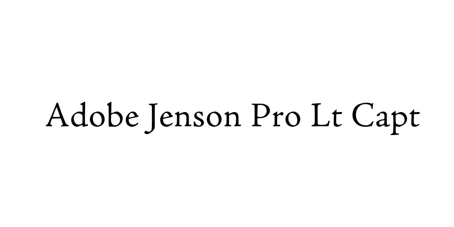 Fonte Adobe Jenson Pro Lt Capt