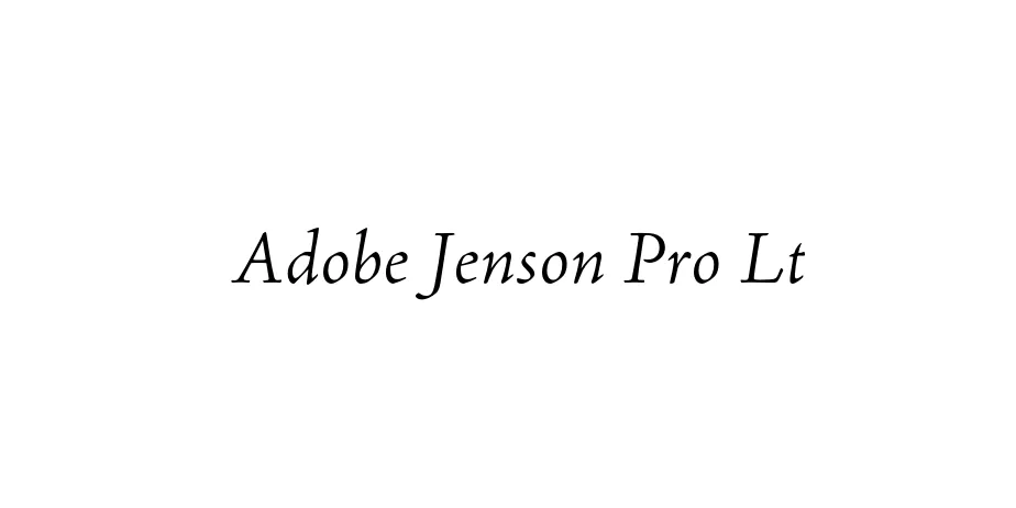 Fonte Adobe Jenson Pro Lt