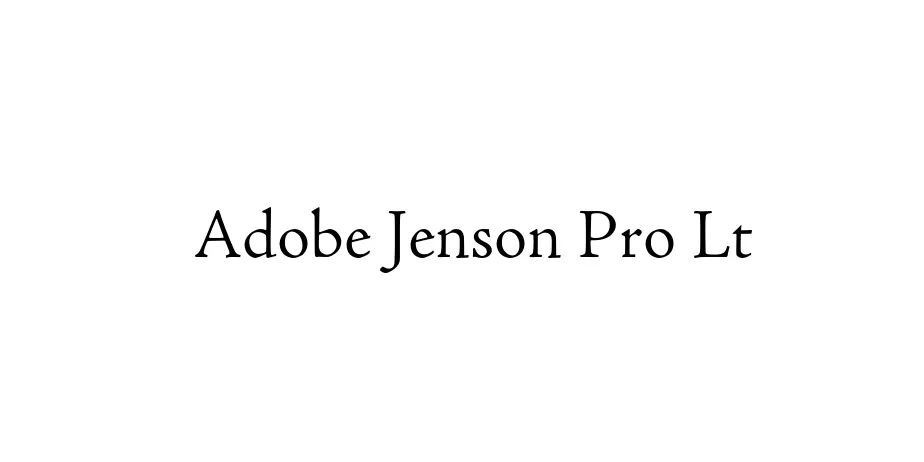 Fonte Adobe Jenson Pro Lt