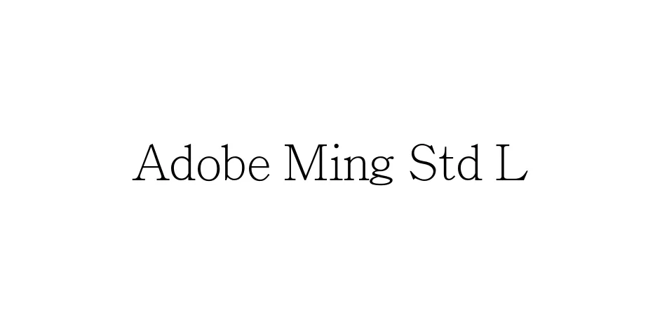 Fonte Adobe Ming Std L