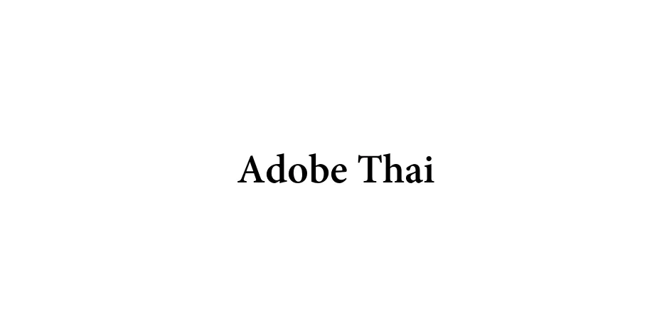 Fonte Adobe Thai