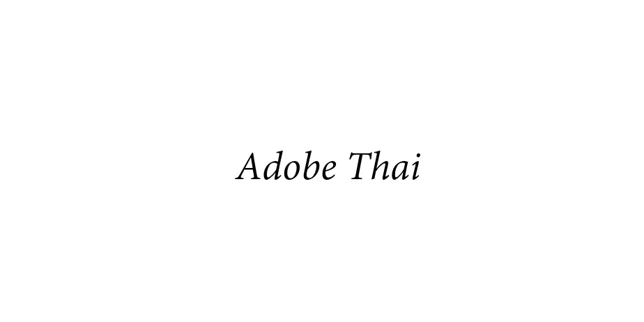 Fonte Adobe Thai