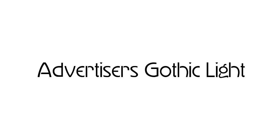 Fonte Advertisers Gothic Light