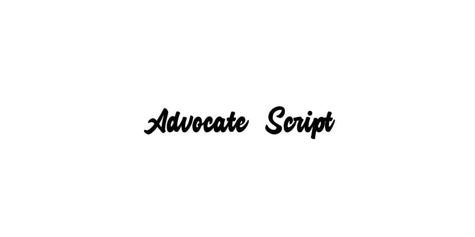 Fonte Advocate Script