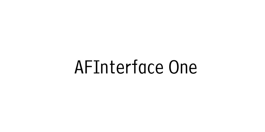 Fonte AFInterface One