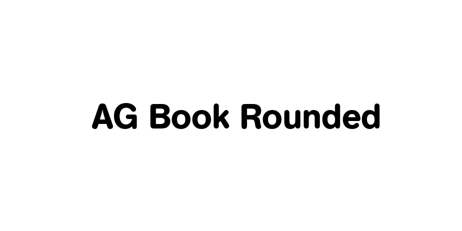 Fonte AG Book Rounded