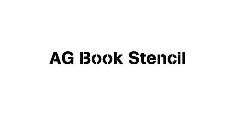 Fonte AG Book Stencil