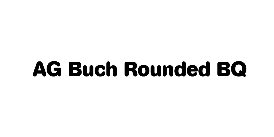Fonte AG Buch Rounded BQ