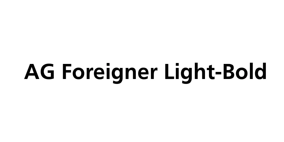 Fonte AG Foreigner Light-Bold