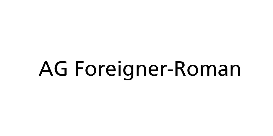 Fonte AG Foreigner-Roman