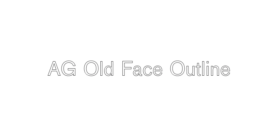 Fonte AG Old Face Outline
