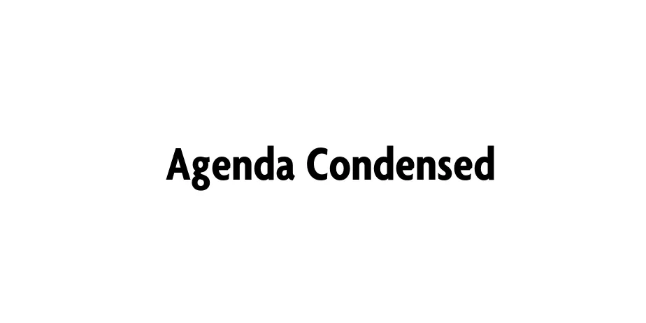 Fonte Agenda Condensed