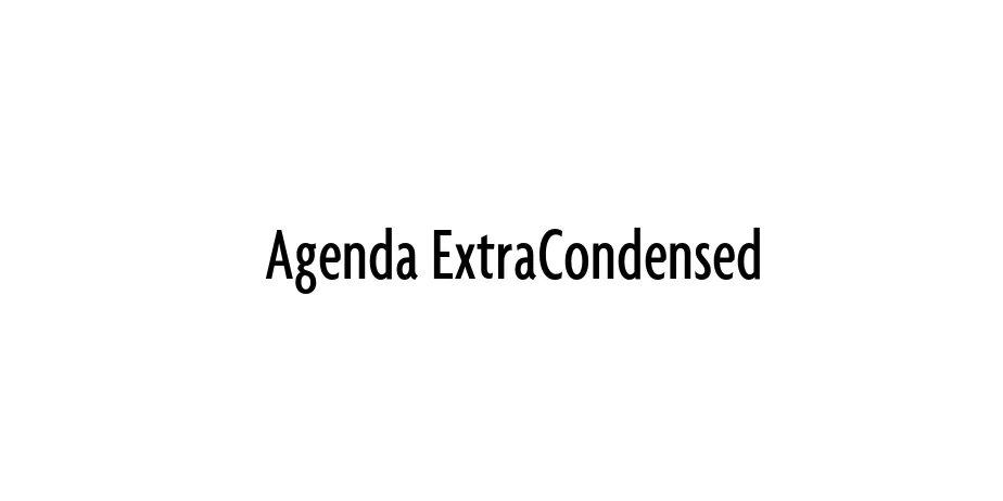 Fonte Agenda ExtraCondensed