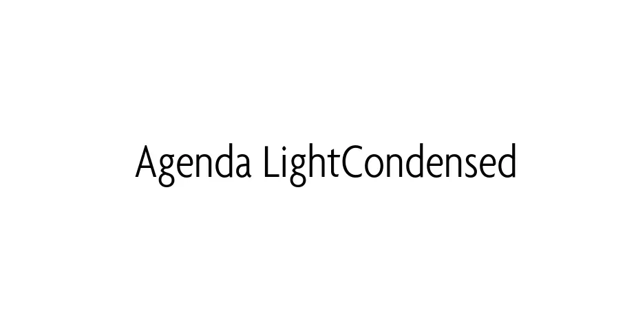 Fonte Agenda LightCondensed