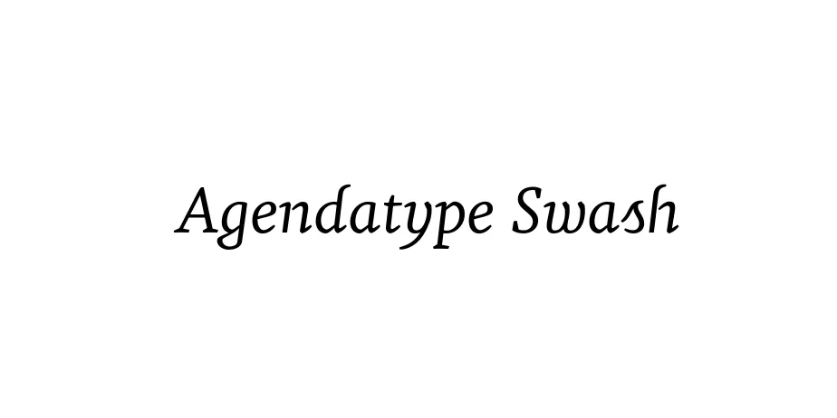 Fonte Agendatype Swash