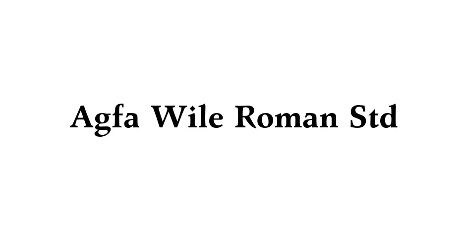 Fonte Agfa Wile Roman Std