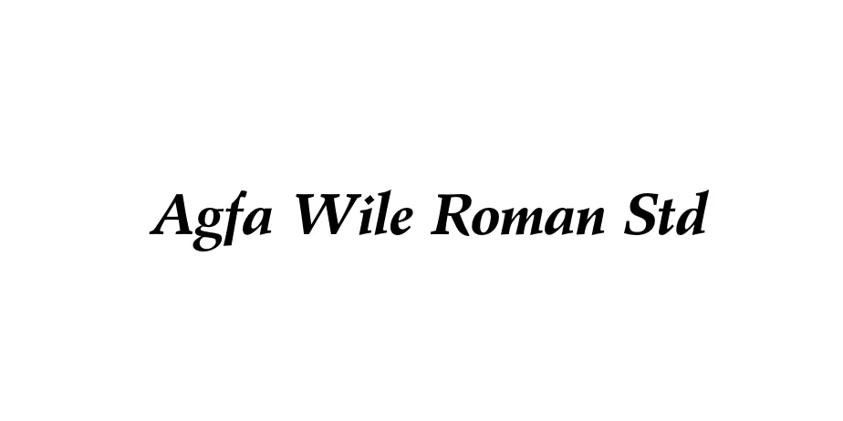 Fonte Agfa Wile Roman Std