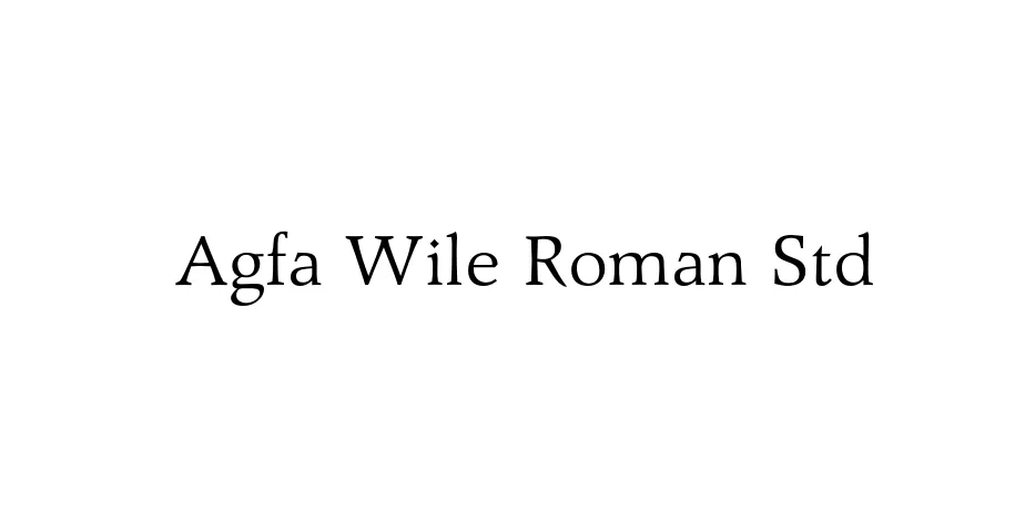 Fonte Agfa Wile Roman Std