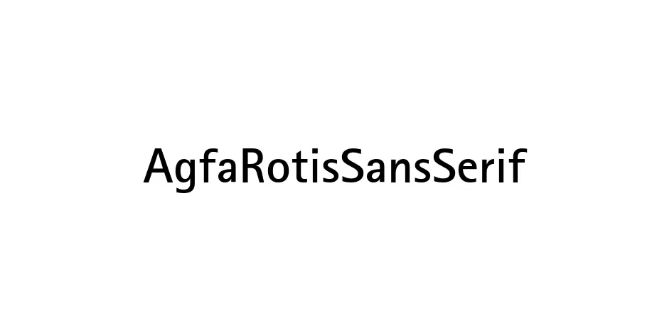 Fonte AgfaRotisSansSerif