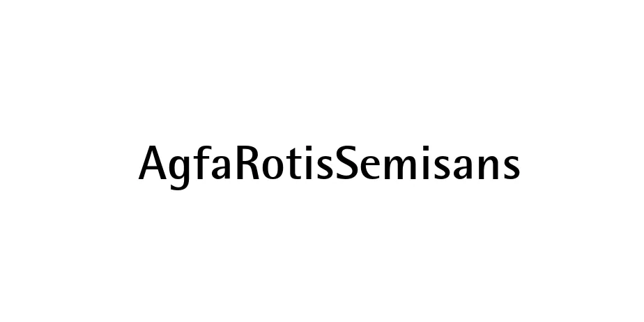 Fonte AgfaRotisSemisans