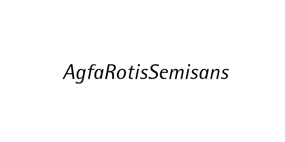 Fonte AgfaRotisSemisans