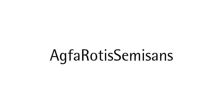 Fonte AgfaRotisSemisans