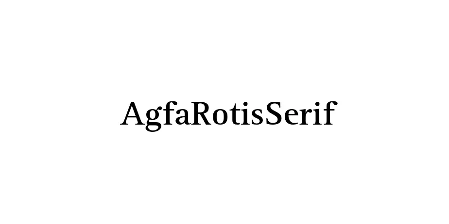 Fonte AgfaRotisSerif