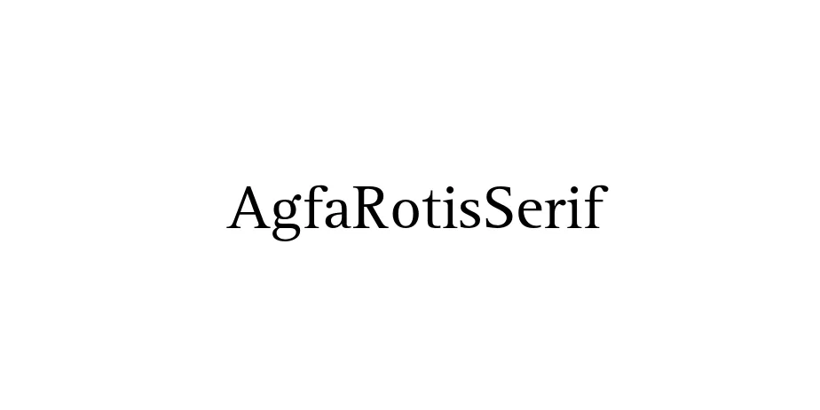 Fonte AgfaRotisSerif