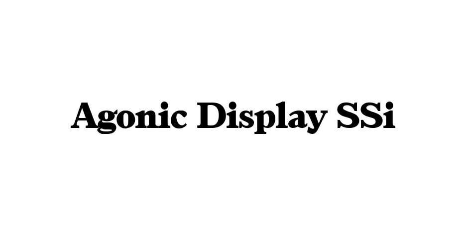 Fonte Agonic Display SSi