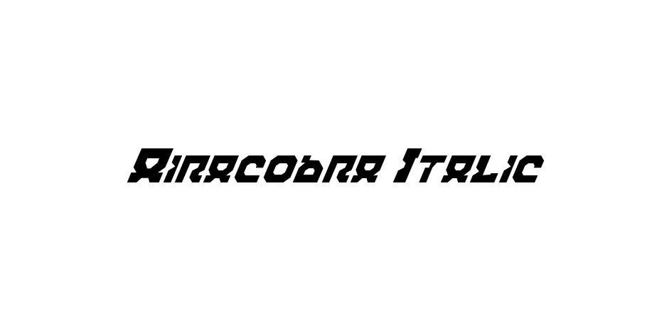 Fonte Airacobra Italic