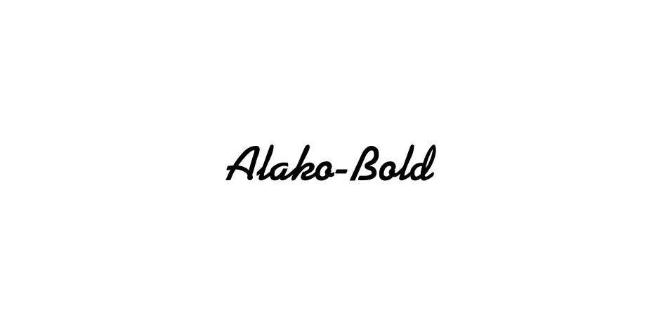 Fonte Alako-Bold