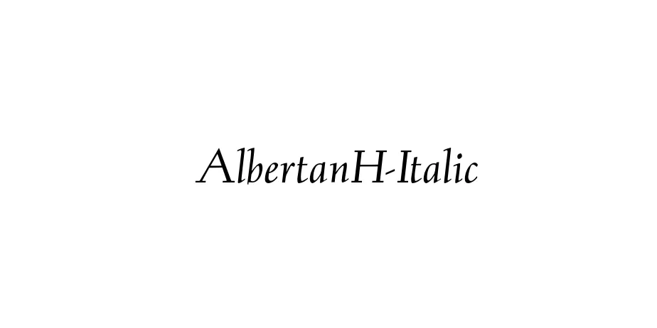 Fonte AlbertanH-Italic