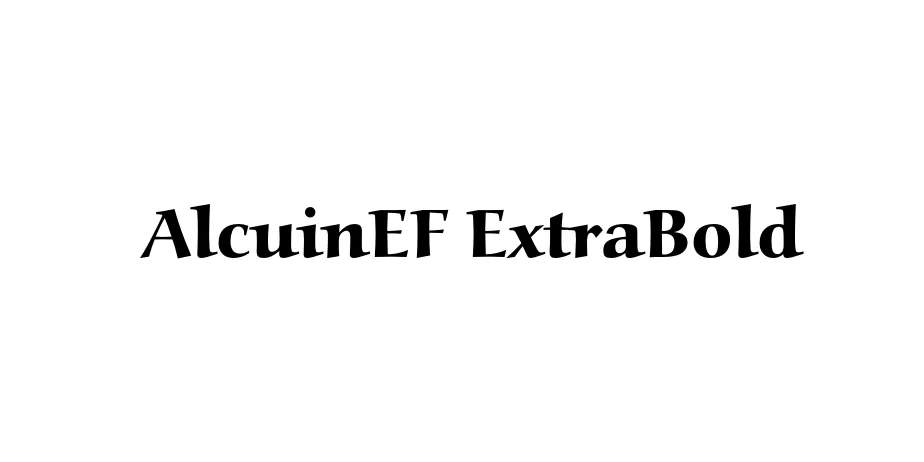 Fonte AlcuinEF ExtraBold