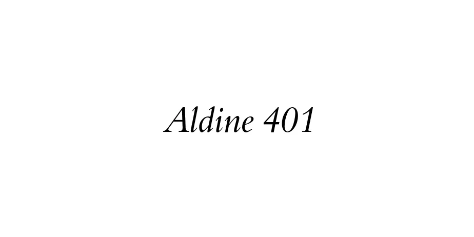 Fonte Aldine 401