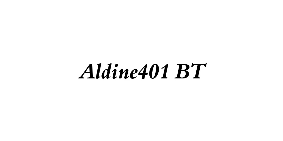 Fonte Aldine401 BT