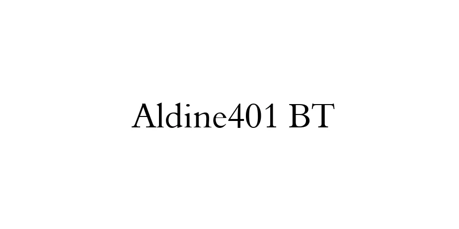 Fonte Aldine401 BT
