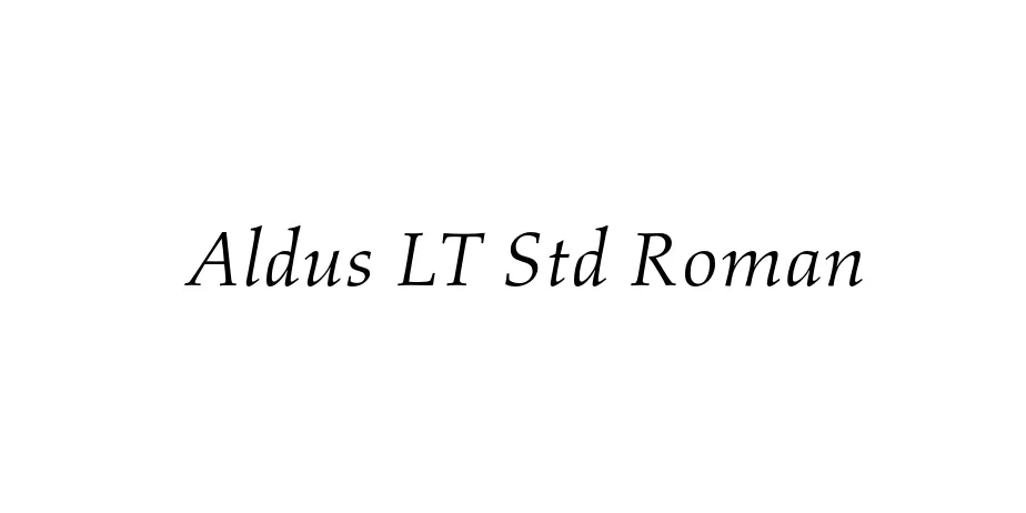 Fonte Aldus LT Std Roman