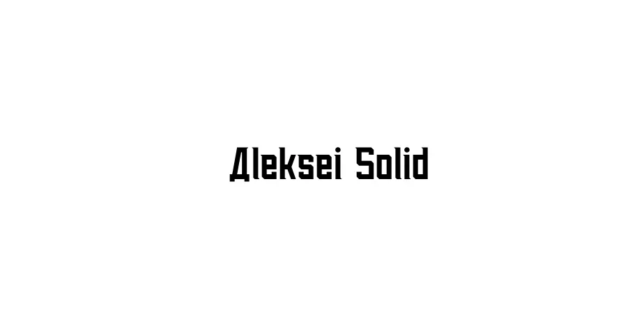 Fonte Aleksei Solid