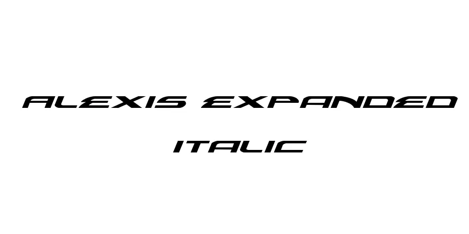Fonte Alexis Expanded Italic