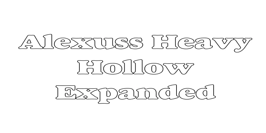 Fonte Alexuss Heavy Hollow Expanded