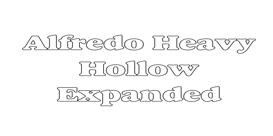 Fonte Alfredo Heavy Hollow Expanded