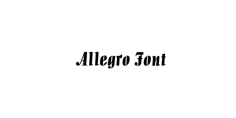 Fonte Allegro Font