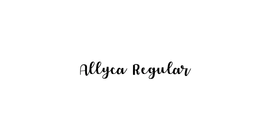 Fonte Allyca Regular