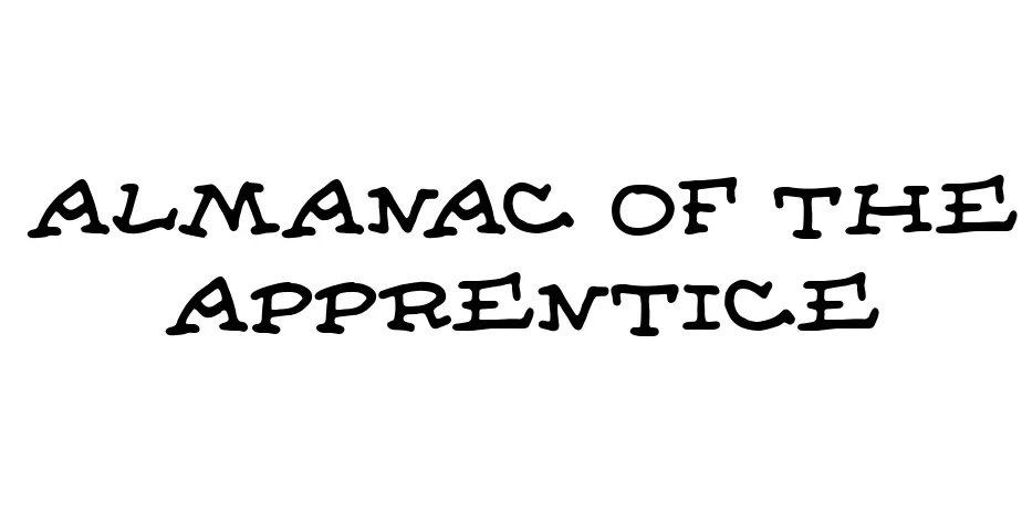 Fonte Almanac of the Apprentice