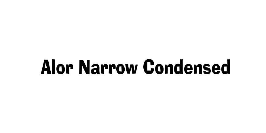 Fonte Alor Narrow Condensed