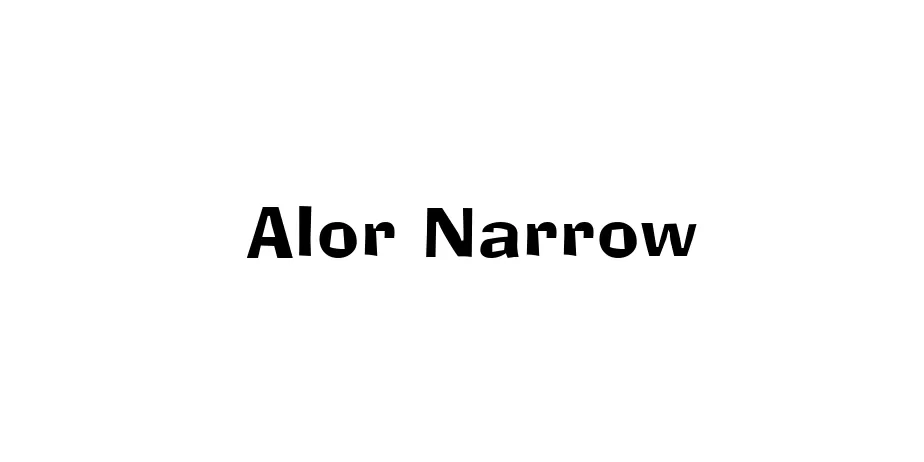 Fonte Alor Narrow