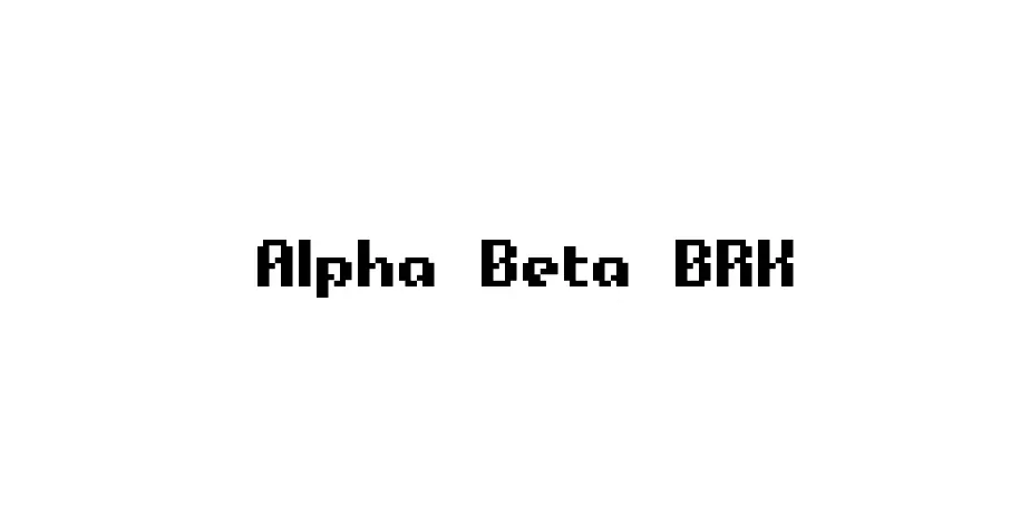 Fonte Alpha Beta BRK