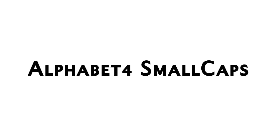 Fonte Alphabet4 SmallCaps