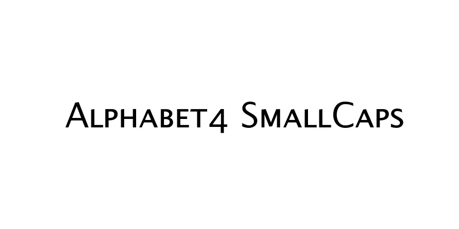 Fonte Alphabet4 SmallCaps