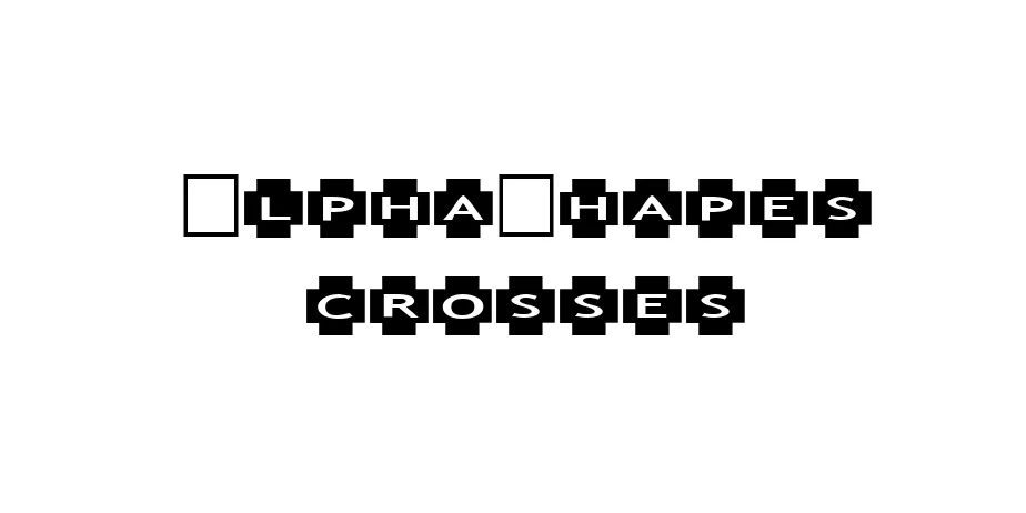 Fonte AlphaShapes crosses
